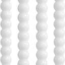 MAITREYA White Taper Candles Conical Stick Candles Spiral Taper Candles-Set of 4 for Decoration Weddings Party Church-Unscented Dripless Candle,10inch(D-White)