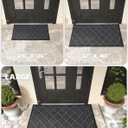Color&Geometry Large Outdoor Door Mat 32x48, Grey- Dirt Trapping, Anti Slip, Low Profile, Easy Clean, Rubber Backing Doormat, Outside Floor Matts and Rugs for House Entrance/Entryway/Entry