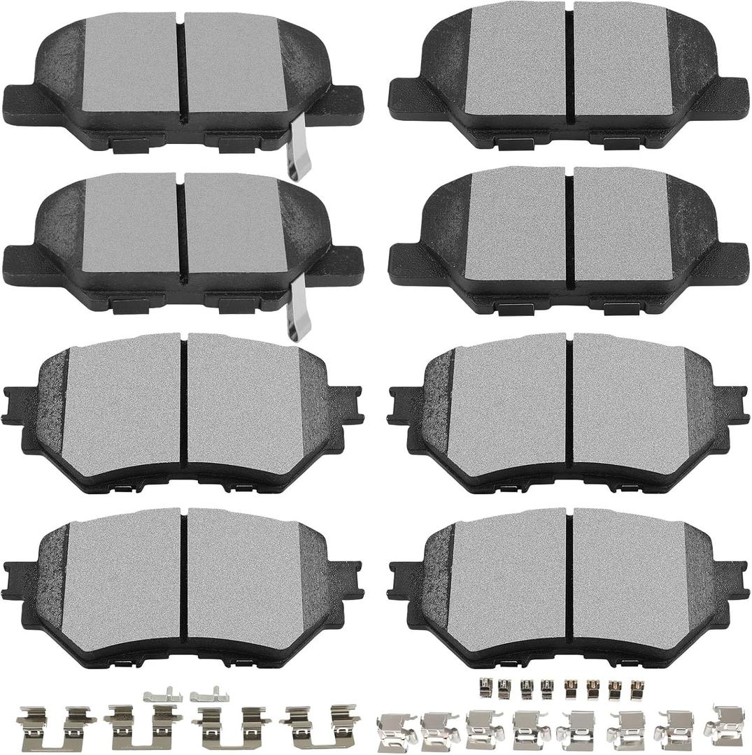 SCITOO D1759 D1679 Ceramic Brake Pads Sets Front & Rear w/Hardware Replacement For Mazda For 3 2014-2016,For Mazda For 3 Sport 2014