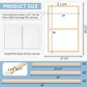 Falling in Art DIY Canvas Stretcher Bars, 24 x 36 Canvas Framing Kit, Wood Stretcher Frames for Oil Paintings, Paint by Numbers, and Posters