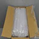 JOLLY CHEF 100 Pack 12 oz Clear Plastic Cups with Lids and Straws, Disposable Iced Coffee Cups with Lids for Smoothies, Milkshakes, Cold Drinks, Includes Paper Lid Liners