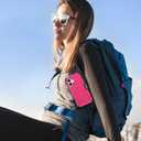 FNTCASE for iPhone 16 Magnetic Case: Dual Layer Shockproof Protective Cell Phone Cover with Rugged Belt-Clip Holster | Heavy Duty Military Grade Drop Protection Non Slip Textured Phonecase Hot Pink