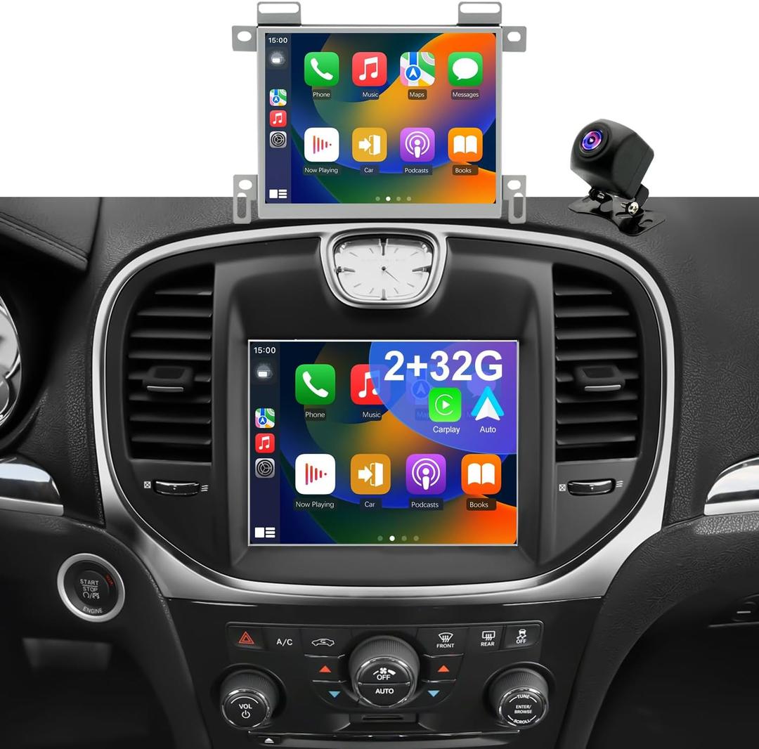 Car Radio Upgrade for Dodge Charger 2011-2014, Dodge Journey 2011-2020, Chrysler 300/300C 2011-2014, Touchscreen Car Stereo,Wireless CarPlay Android Auto Bluetooth 5GWiFi (Only Fit 8.4inch Screen)