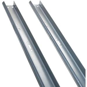 ZUIWAN 2Pcs Garage Door Side Tracks Rails,Garage Door Vertical Track Replacement,Galvanized Steel Hardware Door Rails Kit for 2” Inch Rollers  6ft long
