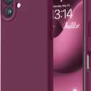 LOVE 3000 Designed for iPhone 16 Case, Premium Silicone with [Soft Anti-Scratch Microfiber Lining] Shockproof Protective Phone Case for Men Women Girls 6.1", WineRed