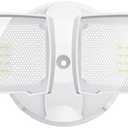 LEPOWER 3000LM Flood Light Outdoor, Switch Controlled LED Security Light, 28W Exterior Lights with 2 Adjustable Heads, IP65 Waterproof, 5500K Wall Mount Exterior LED Flood Light for Garage, Yard White