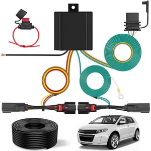 Nilight 4 Pin Trailer Wiring Harness Kit 56120 Vehicle Connect Plug OEM Compatible Custom for 2011 2012 2013 2014 Ford Edge Limited SE SEL Sport Simple Fit Tow Hitch Accessories