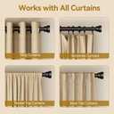 YaFex Curtain Rods 32-144 Inch, Heavy Duty 1 Inch Adjustable Curtain Rod for Windows, Black Extra Long Window Treatment Rods, Modern Design, Easy Installation