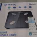 Etekcity Smart Scale for Body Weight, FSA&HSA Eligible, Bathroom Digital Weighing Scale with BMI, Body Fat, Muscle Mass, Accurate Bluetooth Home User Health Equipment Sync Apps, LED, Tempered glass (11 x 11 inches, Black)