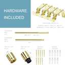 Curtain Rods for Windows 16 to 170 Inches Adjustable Length 1 Inch Diameter Window Curtain Rod with Aluminium Finials, Gold