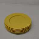 Calypso Basics by Reston Lloyd Melamine Dinner Plate, Set of 6, Lemon