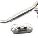 RLECS 4 Inch Cabin Lock Hook Eye Door Latch Stainless Steel Window Shed Gate Latch Hook