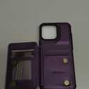 Vinich for iPhone 16 Pro Max 6.9" Wallet Case with Card Holder, RFID Blocking Credit Slots Kickstand Shockproof Phone Cover for Women Men, Purple