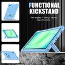 Azzsy Case for Samsung Galaxy Tab A11+/A9+ Plus 11 Inch 2026/2024, Heavy Duty Shockproof Rugged High Impact Protective Case, Sky Blue