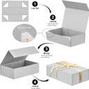 HavrePac 4 Pack Large Gift Boxes 13.8x9x4.3 Inches Luxury Gift Boxes with Lids,Magnetic Closure Gift Box for Present Packaging Box for Mother's Day, Birthdays, Party,Weddings