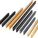 5 Pack Gold Cabinet Pulls - Brushed Brass Kitchen Hardware Handles for Dresser Drawers -T Shape Cabinet Hardware (19.69 inch,Brushed Gold)