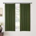 ChrisDowa Grey Pinch Pleated Blackout Linen Curtains 84 inches Long 2 Panels for Living Room Bedroom Farmhouse Room darking Thermal Insulated Back Tab Hooks Rings Window Treatment Drapes,40x84