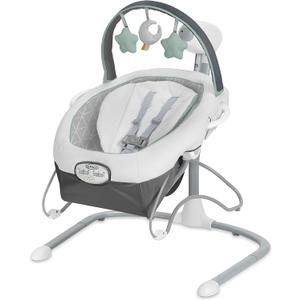 Graco Soothe n Sway LX Portable Baby Swing and Baby Bouncer Bouncer, Multi Direction Seat, 2 Speed Vibration, Derby