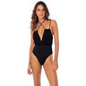 Maaji Women's Standard V Plunge, Black, S