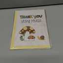 3 x CRTURUNIQ Funny Mushroom Thank You Card  Cute Thank You Very Mush Pun Design, 5x7 Inch Folded Cottagecore Greeting Note Card for Teacher, Baby Shower or Friend, Thick Cardstock with Envelope