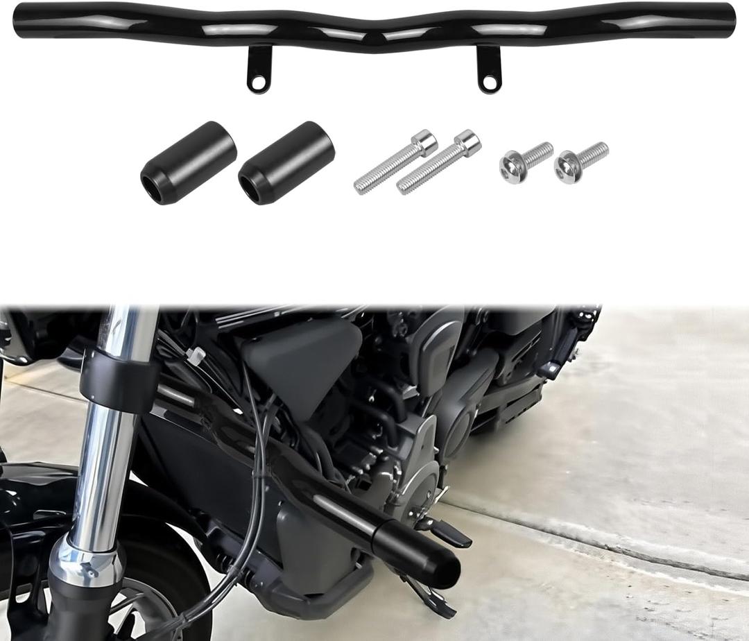 AUFER Motorcycle Front Highway Engine Guards Crash Bar Compatible With For Harley Sportster S RH1250S Nightster RH975 RH975S 2021-2025 Flat-Out Bar Bumper Protector Freeway Bar
