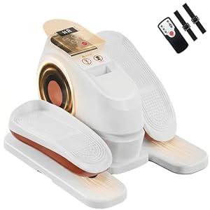 Under Desk Elliptical Machine, 16-Speed Electric Elliptical Leg Exerciser as Seen on TV for Seniors, Quiet Portable Seated Pedal Exerciser for Home Office with Auto & Manual Modes, and Remote Control