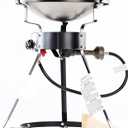 King Kooker 24WC Heavy-Duty 24" Portable Propane Outdoor Cooker with 18" Steel Wok, Black