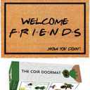 Natural Coir Doormat Welcome Friends How You Doin 23.6x15.7 inch