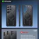 FNTCASE for Samsung Galaxy S26-Ultra Case: [360 Spin Magnetic Ring Kickstand] [Compatible for MagSafe] [Screen Protector] Heavy Duty Military Grade Protection Protective Phone Case with Stand Black