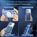 2 x SUCGLES for iPhone 13 Pro Max Case with MagSafe [Ultra Strong Magnetic] [12FT Military Drop Protection] [Shockproof Bumper] Slim Thin Mag Safe Promax Phone Cover for Apple 13pro Max (Clear/Magnet)