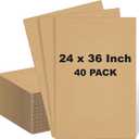Henoyso 40 Pack 24 X 36 Inch Brown Cardboard Sheets