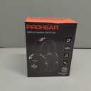 PROHEAR 037 Bluetooth 6.0 Hearing Protection Headphones with Rechargeable 1500mAh Battery, 30dB SNR Safety Noise Reduction Ear Muffs 120H Playtime for Mowing, Workshops, Snowblowing - Black