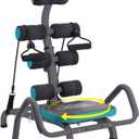 Ab Machine for Stomach Workout Multi-Functional Adjustable Ab Trainer Machine with Waist Twister, Ab Rocket & Ab Cruncher Abdominal Exercise Equipment for Home Gym
