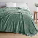 Nestl Green Blanket King Size for Bed - Cozy Warm Fuzzy Blankets for Women, Plush Large Fleece Throws for Girls - Sage Green, 108 x 90 Inches
