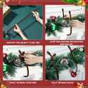 Zhengmy 24 Pcs 20'' 25'' 30'' Christmas Velvet Garland Ties Christmas Decorative Twist Ties for Banister Reusable and Flexible Wreath Twist for Xmas Home Decorations Holiday Craft Wrapping (Brown)