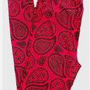 LuLaRoe TC Leggings Paisley Floral Black on Red Size 12-18 , Pack Of 3