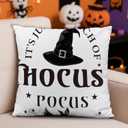Halloween Fall Pillow Covers 18x18 Pumpkin Striped Decorative Throw Pillowcase Autumn Thanksgiving Cushion Case for Home Couch Sofa Farmhouse Decorative