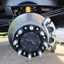 VLAOSCHI Black Forged 8x170 to 8x6.5 Wheel Adapters 1.5 Inch with 14x1.5 Studs Compatible with Ford 8 Lug for 2003-2005 Excursion | 1999-2022 F250 F350 Super Duty (Only with 14x1.5 Lugs) - Pack of 4