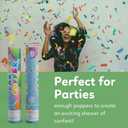 Biodegradable Confetti Poppers Cannon | 2 Pack | Multicolor | Party Poppers for Graduation, Birthday, Wedding | Alternative to Fireworks Smoke Bombs | Launches 25 ft | 12 inch | TUR Party Supplies