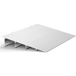 Door Threshold Ramp 4" Rise Door Ramp Aluminum Entry Ramp or Doorways Rated 800 lbs Load Capacity forWheelchair Scooters Power Chairs Walkers Metallic (4 Inch (Pack of 1))