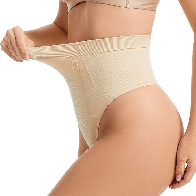 KSKshape Tummy Control Shapewear for Women Seamless Thong Panties Body Shaper Underwear, Size Small