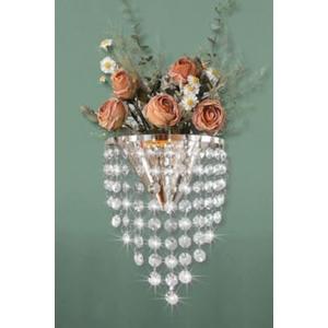 1 Pack Metal Flower Vase for Wall Crystal Vase Decor Hanging Decoration Floral Holder for Home Office Living Room Bedroom Bathroom (Silver)