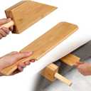 Leinuosen Mattress Lifter & Bed Maker Tool for Changing Sheets, Mattress Wedge Elevator, Bed Sheet Tucking Paddle Effortless Lifting Tuck Sheets Alleviating Back Pain(Bamboo Wood,Wood)