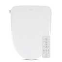 ALPHA BIDET UX Pearl Bidet Toilet Seat in Elongated White | Ultra Low Profile | Endless Warm Water | Arced Stainless Steel Nozzle | LED Nightlight | Dryer | Deodorizer