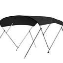 4 Bow Bimini Tops for Boats, Fadeproof, Support Poles, Storage Boot, 900D Marine Canvas, Sun Shade Boat Canopy, Universal Boat Cover for Pontoon, V-Hull, Fishing, Bass Boat 61-66"