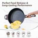 SENSARTE Nonstick Frying Pan Skillet with Lid, 13.3 Inch Large Deep Frying Pan, 6 Qt Non Stick Saute Pan with Cover, Induction Pan, Healthy Non Toxic Cooking Pan with Helper Handle, PFOA PFOS Free