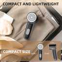 Buywoo Fabric Shaver, Electric Lint Remover, Rechargeable Lint Shaver, Household Essentials for Clothes, Upholstery, Furniture, Sweater Defuzzer to Remove Pilling, Battery Operated, Black