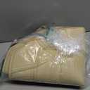 Car Seat Cover for Luxury & Comfort - PU Leather, Anti-Slip, Full Wrap Protection with Storage Pocket for Bottom Cushion - Universal Fit for 95% of Vehicles （Yellowish-White, Pack of 2)