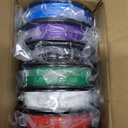 Dynta 3D Printer Filament 250g 53mm Spool - 1.75mm High Precision Regular PLA Compatible with FLASHFORGE, Bambu Lab A1, Creality Ender-3 V3, Black, White, Red, Green, Blue, Purple for Beginners,  6Pcs