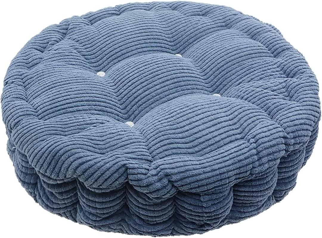 RUIAN Round Seat Cushions,EPE Foam Filled Indoor Chair Pad Cushions,Chair Pads Thickened Tatami Cushion Comfort Pillow Pads for Home/Office/Outdoor Bistro Set, Blue